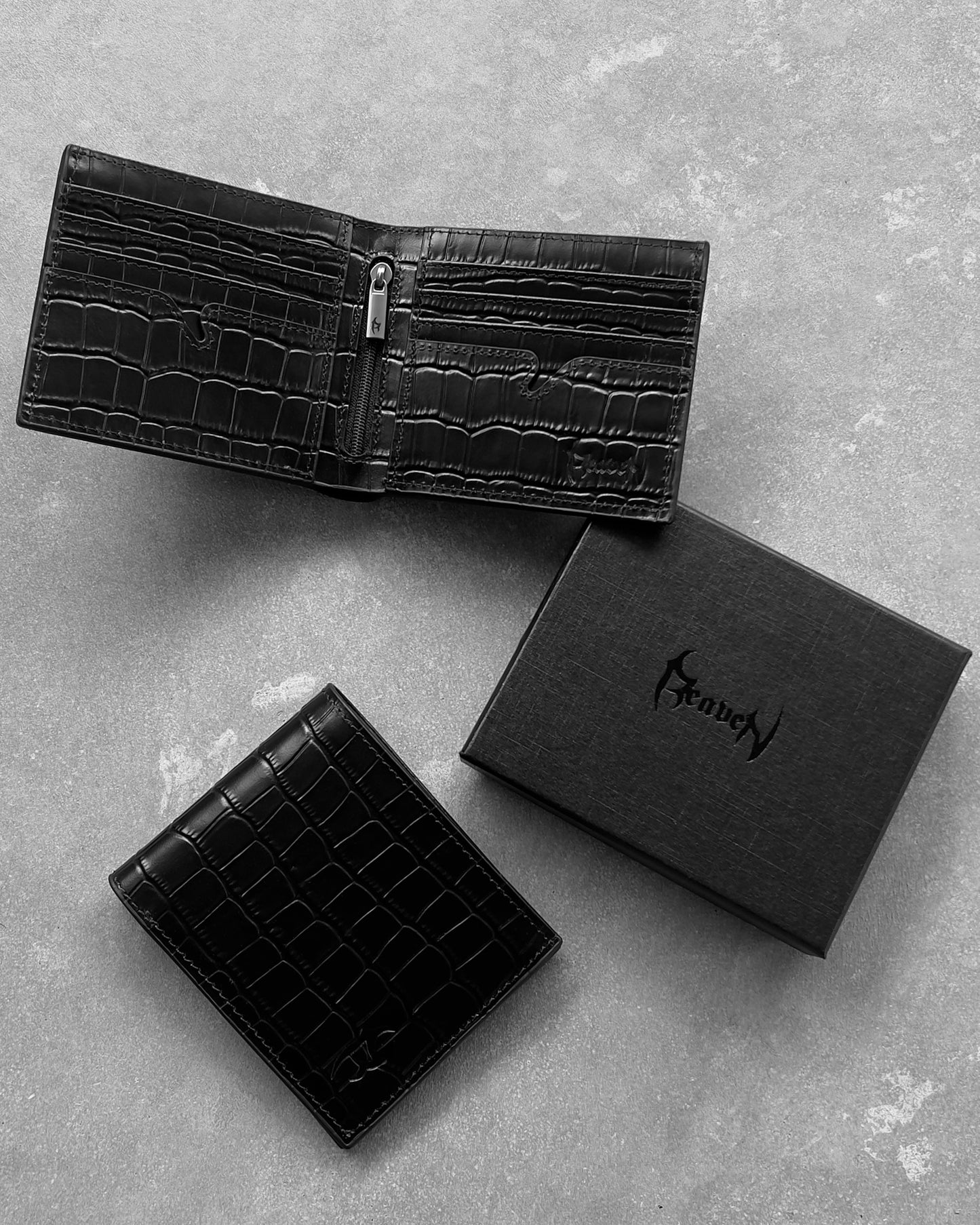 Reaven Black Leather Wallet