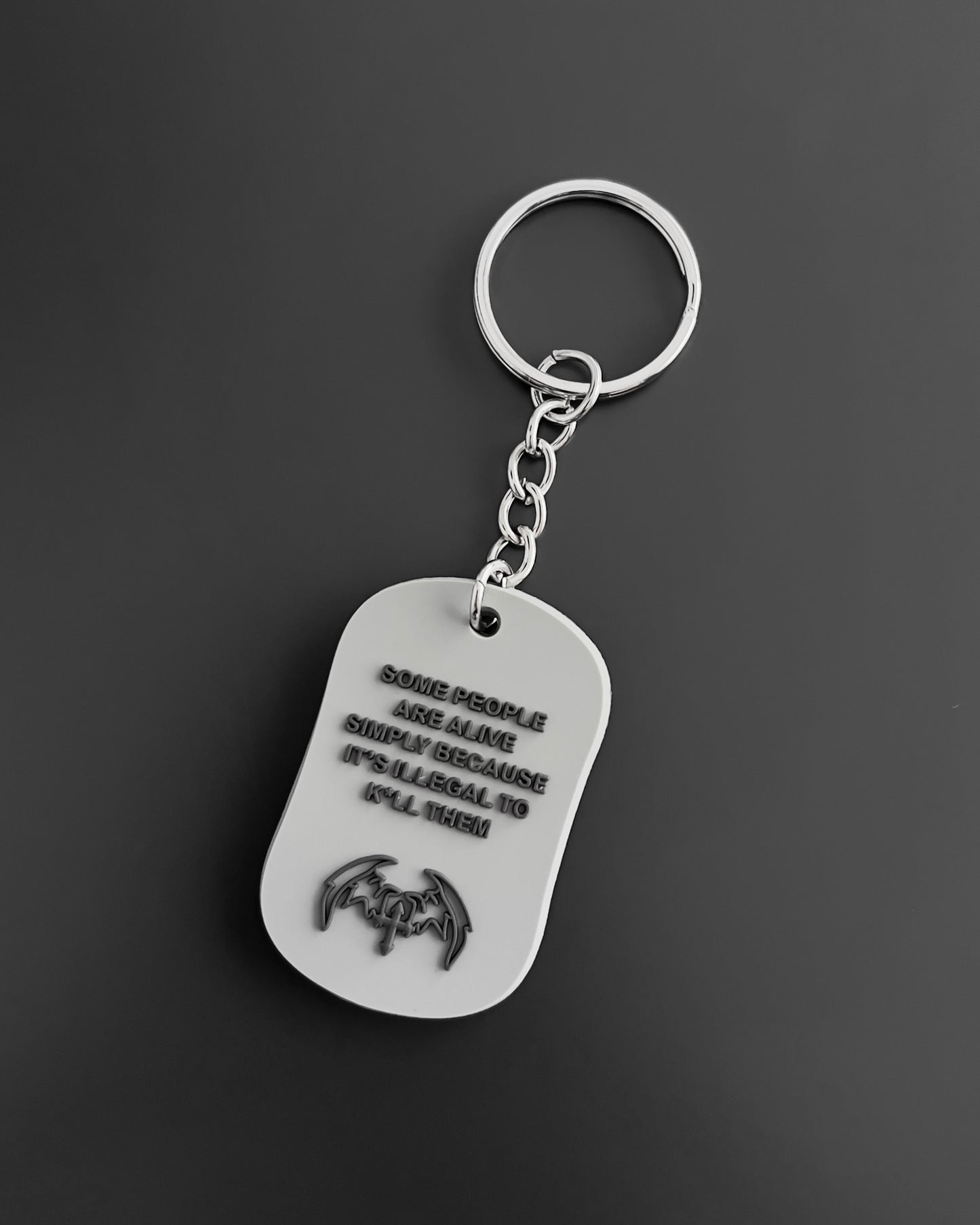 Reaven Dog Tag Keychain