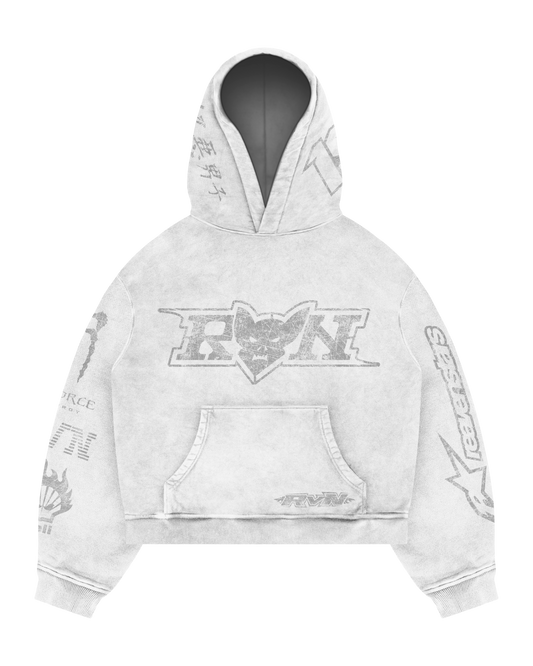 Reaven Marble White Racing Hoodie